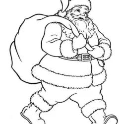 Papai Noel para imprimir e colorir