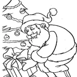 Papai Noel para imprimir e colorir