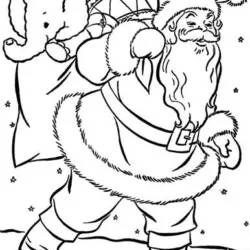 Papai Noel para imprimir e colorir