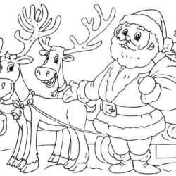 Desenhos do Papai Noel para Imprimir e Colorir