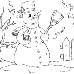 Bonecos de Neve para imprimir e colorir