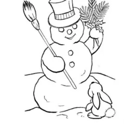 Bonecos de Neve para imprimir e colorir