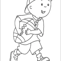 Caillou para imprimir e colorir