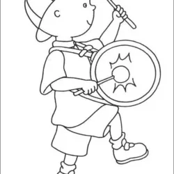 Caillou para imprimir e colorir