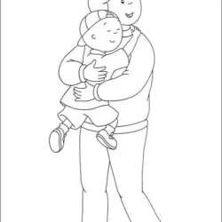 Caillou para imprimir e colorir