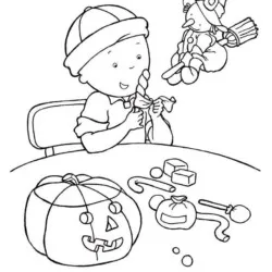 Caillou para imprimir e colorir