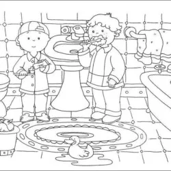 Caillou para imprimir e colorir