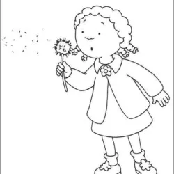 Caillou para imprimir e colorir