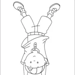 Caillou para imprimir e colorir