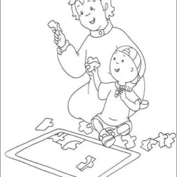 Caillou para imprimir e colorir
