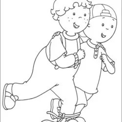 Caillou para imprimir e colorir