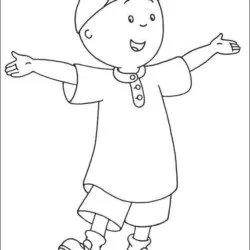 Caillou para imprimir e colorir