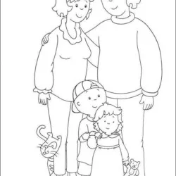 Caillou para imprimir e colorir
