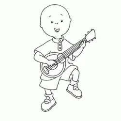 Caillou para imprimir e colorir