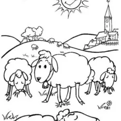 Ovelha para imprimir e colorir