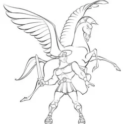 Pegasus para imprimir e colorir