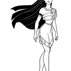 Pocahontas para imprimir e colorir