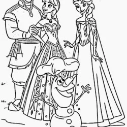 Frozen para imprimir e colorir