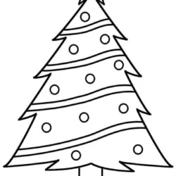 Árvore de Natal para imprimir e colorir