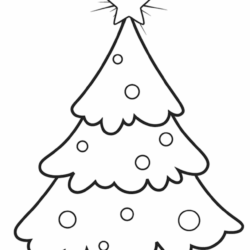 Desenhos de Arvore de Natal Simples para Colorir e Imprimir 