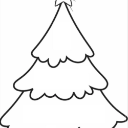 Desenhos de Arvore de Natal Simples para Colorir e Imprimir 