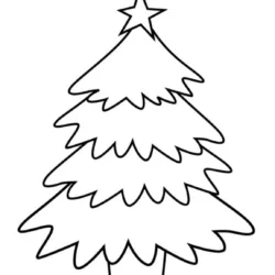 Árvore de Natal para imprimir e colorir
