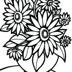 Flores para imprimir e colorir