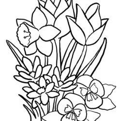 Flores para imprimir e colorir