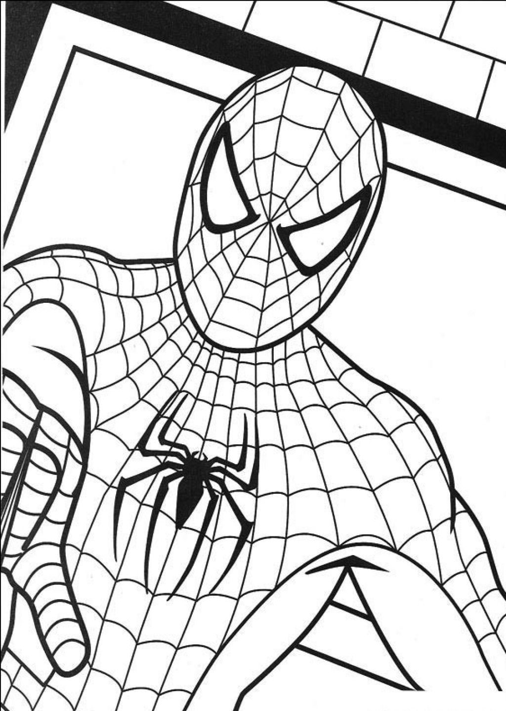 desenho do homem aranha para colorir e imprimir