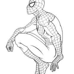 Desenhos Para Pintar e Colorir Homem Aranha - Imprimir Desenho 011