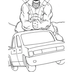 Hulk 03 para imprimir e colorir