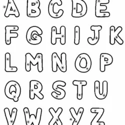 Letras (Alfabeto) para imprimir e colorir