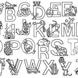 Letras (Alfabeto) para imprimir e colorir
