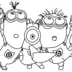 Minions 01 para imprimir e colorir