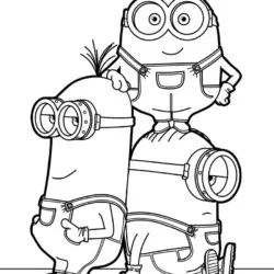 Minions 03 para imprimir e colorir