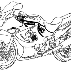 Desenho de Moto de viagem para colorir - Tudodesenhos