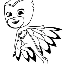 PJ Masks (Corujita Lagartixo) para imprimir e colorir