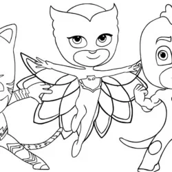 PJ Masks para imprimir e colorir