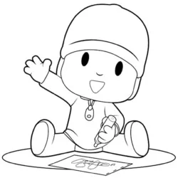 Pocoyo para imprimir e colorir