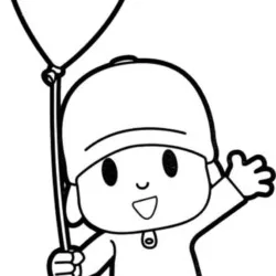 Pocoyo para imprimir e colorir