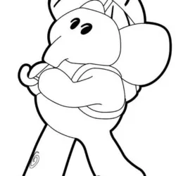 Pocoyo para imprimir e colorir