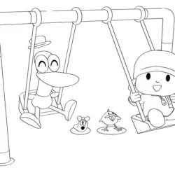 Pocoyo para imprimir e colorir