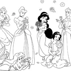 Princesas 04 para imprimir e colorir