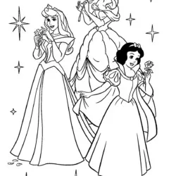 Princesas 05 para imprimir e colorir