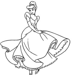 Desenho de princesa linda no castelo para colorir