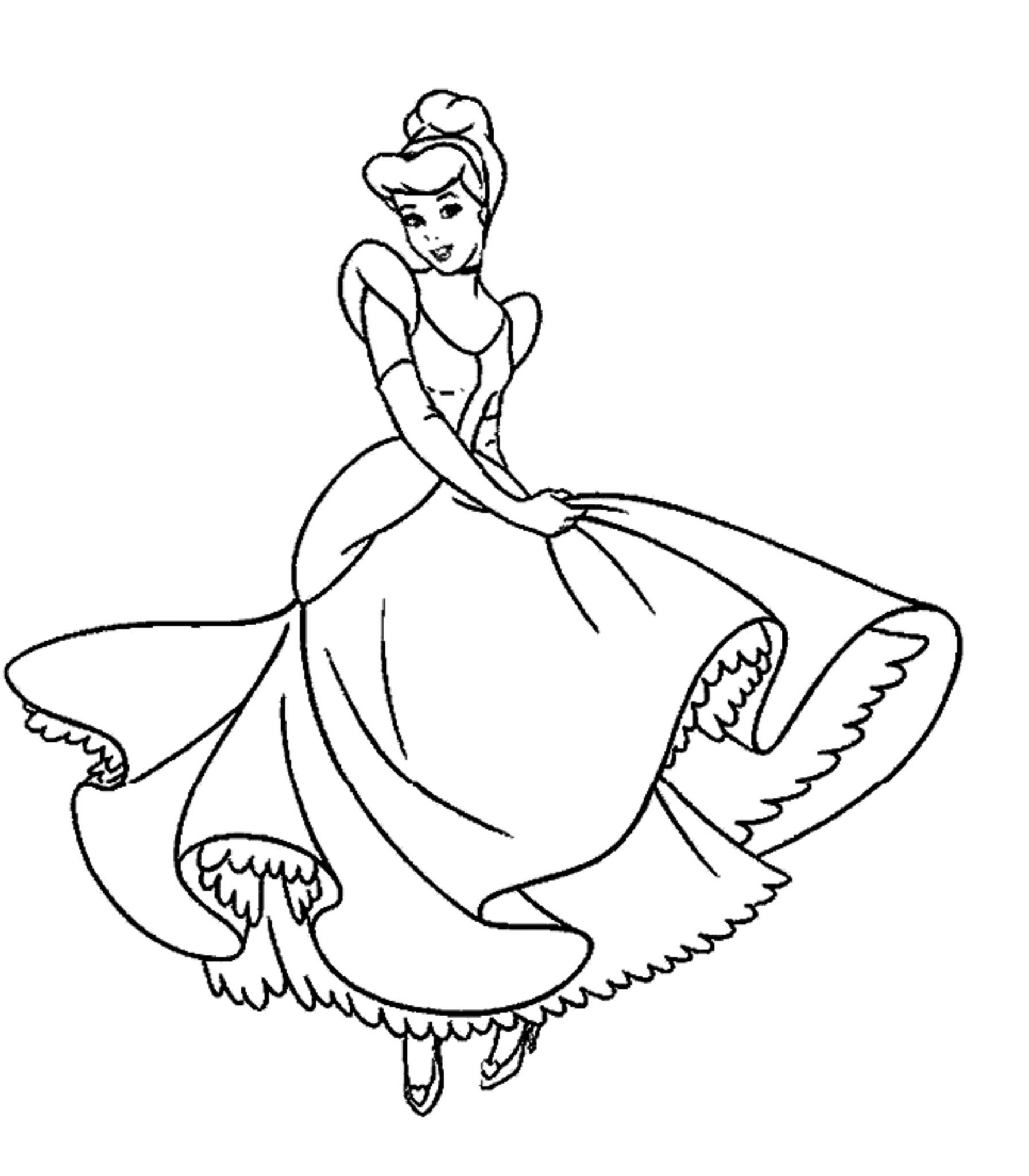 desenho de princesa para colorir