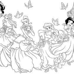 Planilhas imprimíveis em PDF com princesas para colorir