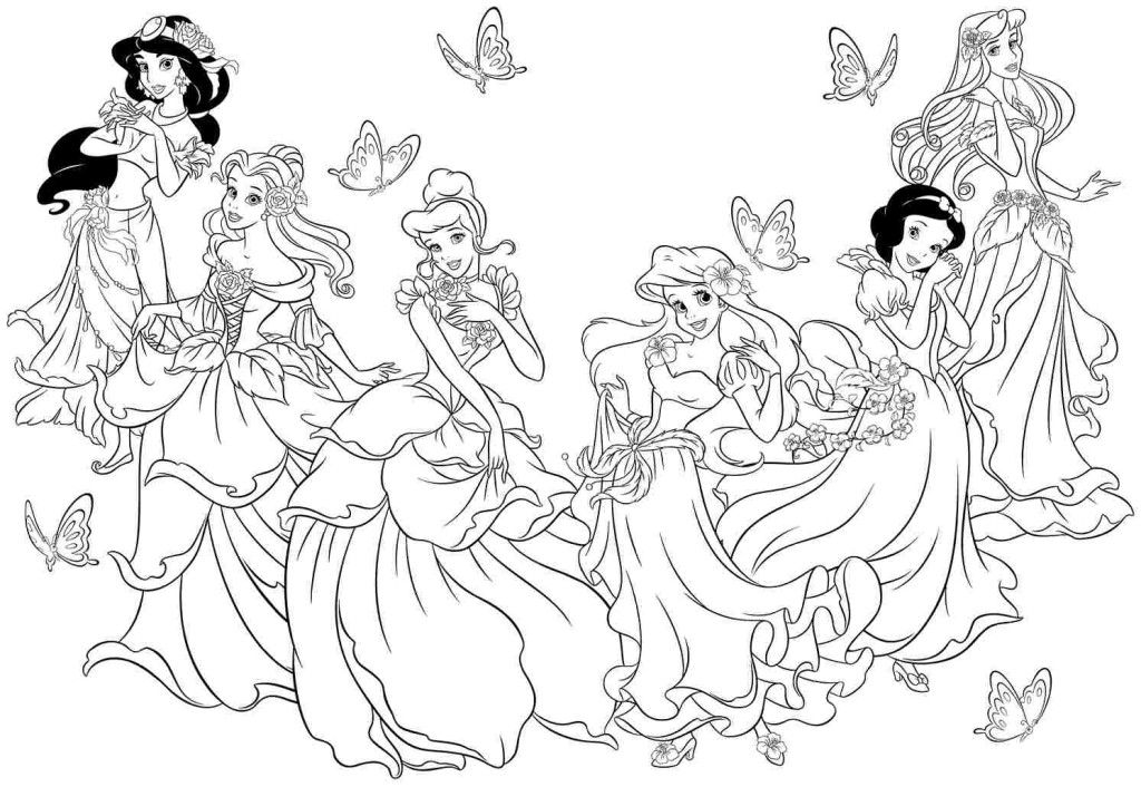 desenho para colorir princesas