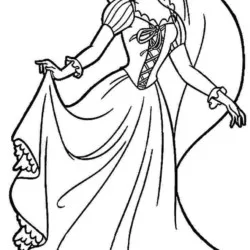 Rapunzel (Rapumzel) para imprimir e colorir