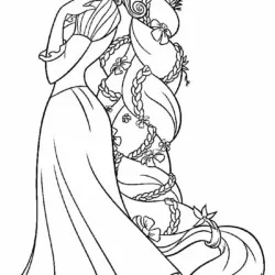 Rapunzel (Rapumzel) para imprimir e colorir